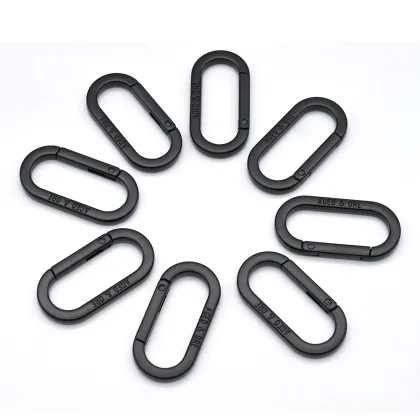 Black Runway Spring Coil Carabiner