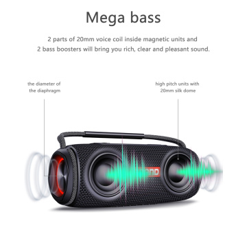 Waterdichte Bluetooth-luidspreker met bas+ en hifi-stereo