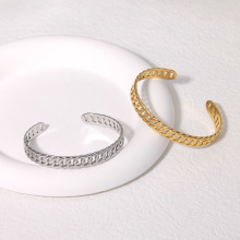 adjustable stainless steel bracelet 18K gold-plated bracelet