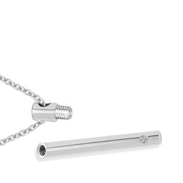 Yiwu Aceon Stainless Steel Round Cylinder Pendant with Hidden Message and Birthstone