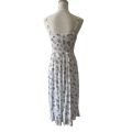 Smocked Squre Neck Straps Floral Print Dress