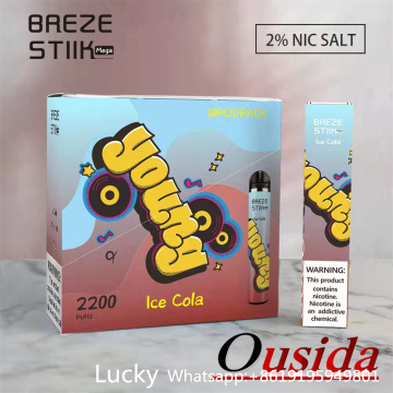 Breze Stiik Mega 2200puffs Disposable Vape