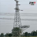 Torre de aço angular eficiente para suporte de linha de energia
