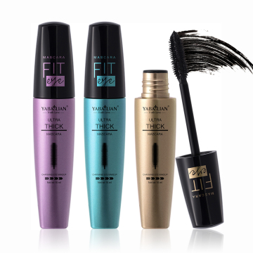 Maskara serat sutra 4D - tahan air, volumisasi, dan makeup keriting yang tahan lama dalam warna hitam matte
