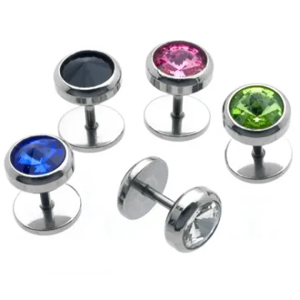 Mountain Cut Gem Fake Ear Plugs Gauge