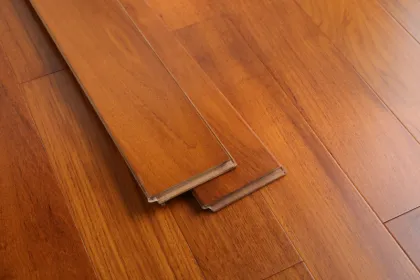 prefinished golden color burma teak flooring
