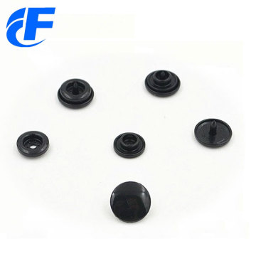 कपड़े के लिए कस्टम ब्लैक प्लास्टिक स्नैप बटन फास्टनर