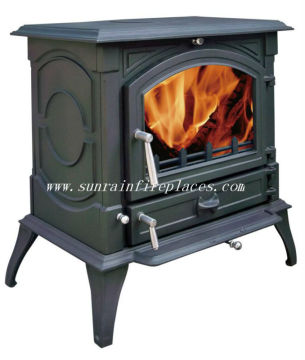 high output cast iron solid fuel wood stove