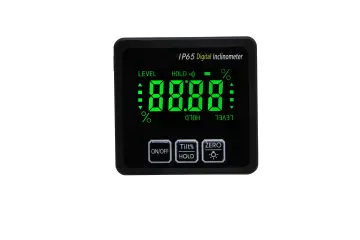 Aluminum alloy Digital inclinometer with green word