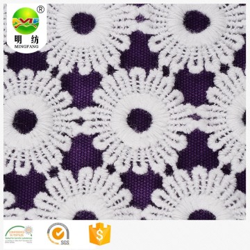 2019 cotton chemical embroidery textile lace dress fabric