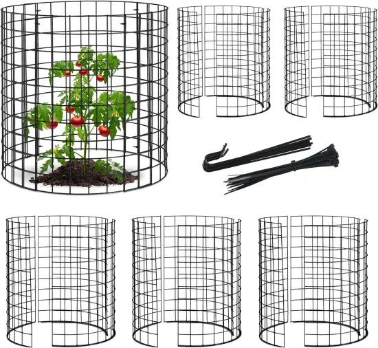 10-Pack Metal Plant Cages for Animal Protection: Safeguard Your Garden from Rabbits, Chickens, and Ducks
