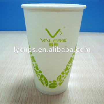 16oz Disposable Cold Drink Food Grade Promotional Single Coffee Paper Cup for Sale