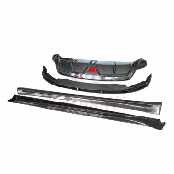 Carbon Fiber Wide Body Kit for Tesla Model Y: Front Lip, Side Skirts, and Rear Diffuser