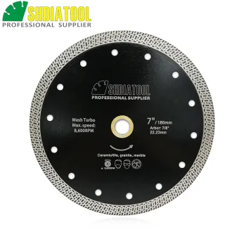 SHDIATOOL 1pc Dia 180mm/7" Hot-pressed Sintered Diamond Cutting Disc Mesh Turbo Diamond Saw Blade Granite Marble Tile Ceramic