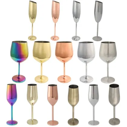 Wholesale Stainless Steel Wine Goblets: 500ML Single Wall Ice Cream & Thermos Wine Cups