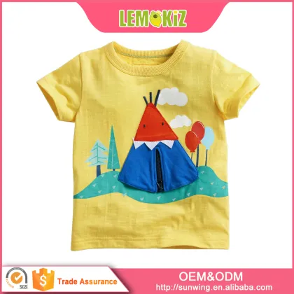 Boutique Kids Clothing Unisex Baby Tee Shirt Breathable Children Cotton T Shirt