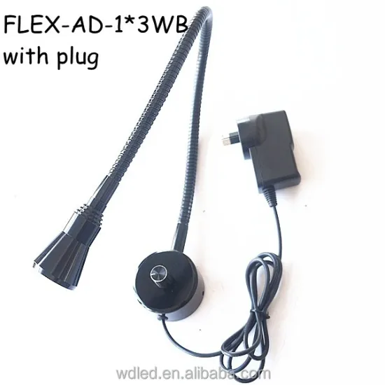 1*3W 110V 220V flexible gooseneck bedside led wall light with dimmer