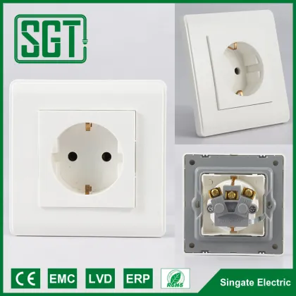Euro socket G F electrical deep duplex EURO/EU type install wall socket