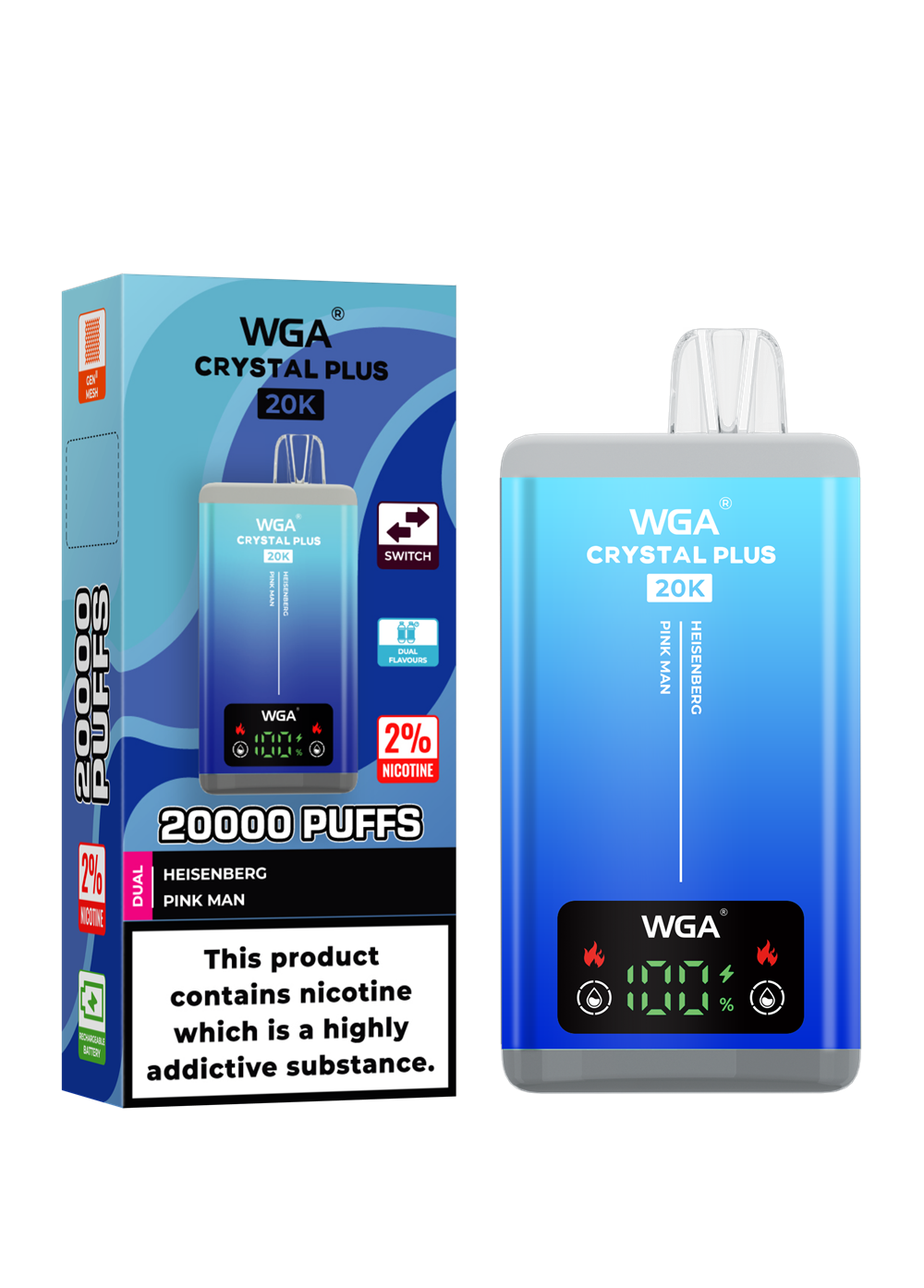 WGA Crystal Plus 20000 Disposable Vape EU Wholesale