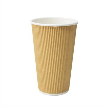 16oz Disposable Fashion Ripple Wall Paper Cups