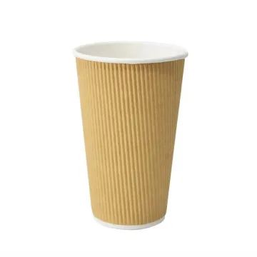 16oz Disposable Fashion Ripple Wall Paper Cups