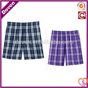 Plaid cotton sport men shorts