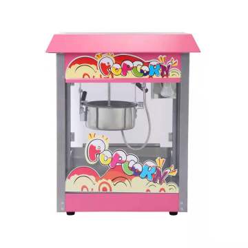 Guangzhou Commercial 8oz Pink Popcorn Machine with Roof