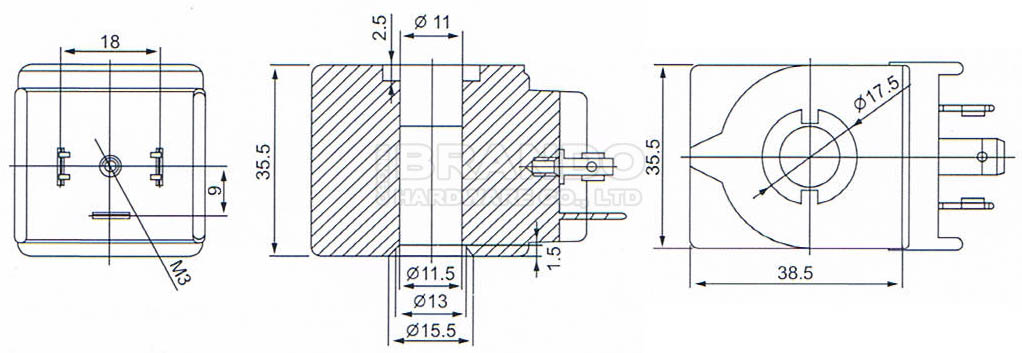 Castel Type HM2 Solenoid Coil 24VAC 220-230VAC 240VAC China ...