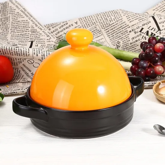 Hotsale Egg Type Yellow Enamel Pot Cookware Set Pot