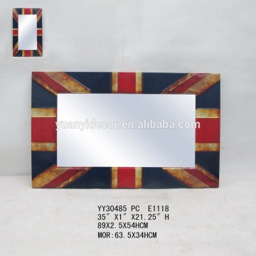 UK flag metal wall mirror