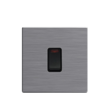20AX Double Pole Switch with Neon Stainless Steel