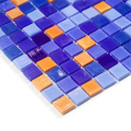 Small Square Mosaic Tiles Floor Blues Art Crafts