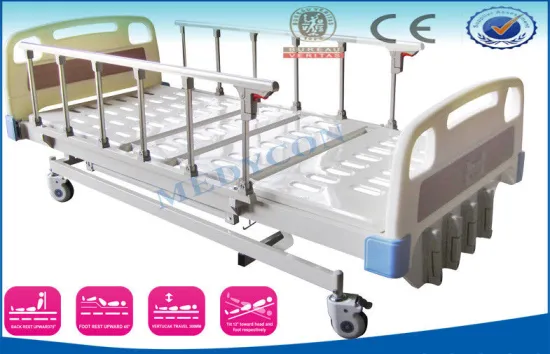 5 Function Medical Bed With Four Revolving Levers , Semi Fowler Icu Bed