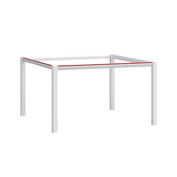 Chrome Conference Table Base: Wrought Iron Rectangular Metal Workbench Legs for Office Furniture
