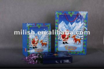 Customized plastic christmas gift shopping bag