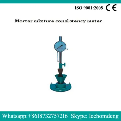 Mortar fluidity consistency meter