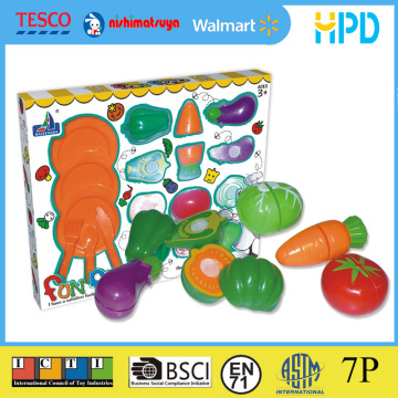 Hot selling new educational children toys cheap plastic kids kitchen set toy for 24 pcs