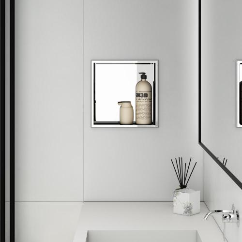 304 banheiro artesanal Matt Black Shower Niche