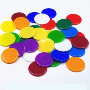18 colors 19mm Creative Gift Accessories Plastic Poker Chips Casino Bingo Markers Token Fun Family Club Game Toy 50PCS/Set