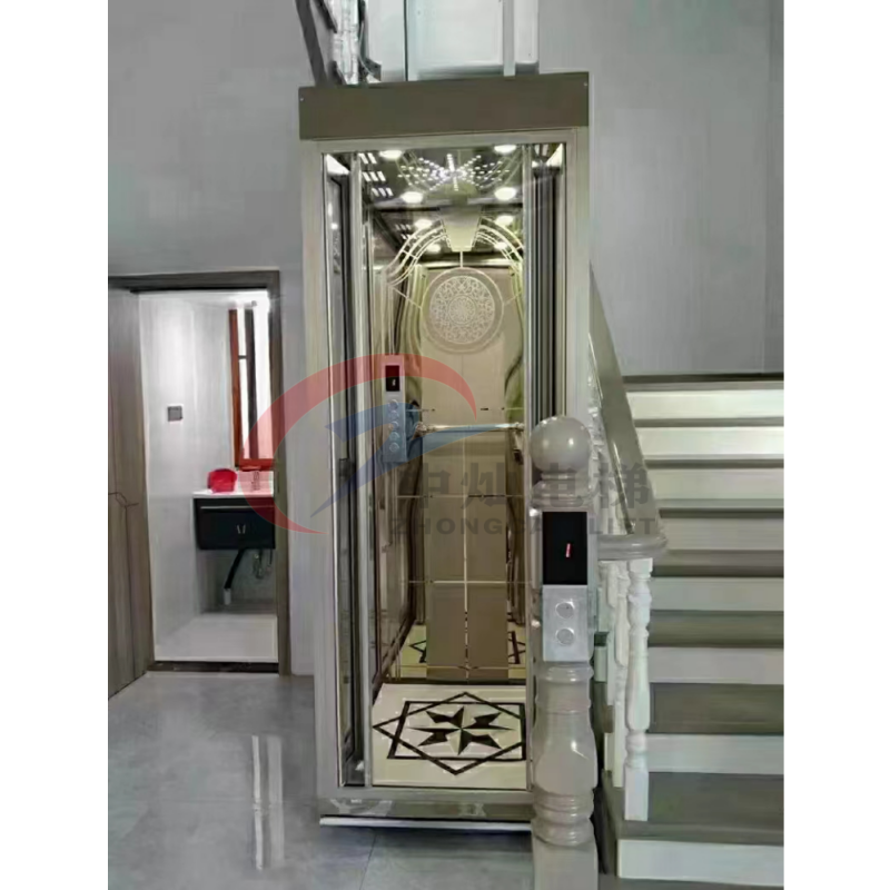 Elevador de elevador de villa cabina de vidrio para el hogar ascensor de ascensor