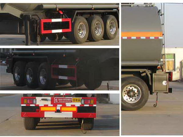 10.9m Tri-axle Flammable Liquid Tank نصف مقطورة