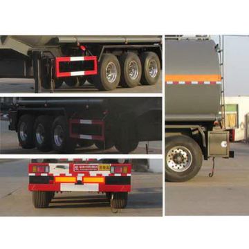 Semi-trailer líquido do transporte do tanque do inflamável do Tri-eixo de 10.9m