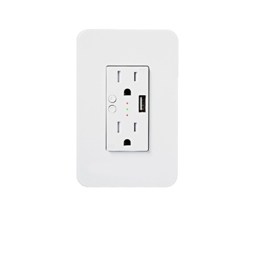 USB आउटलेट्स के साथ स्मार्ट वाईफाई वॉल सॉकेट - एलेक्सा/गूगल होम संगत - तुया ऐप कंट्रोल