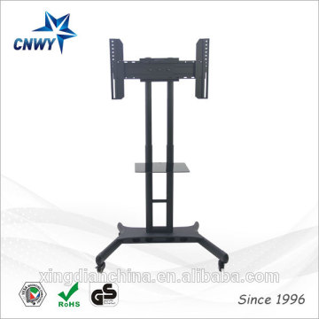 90 degree swivel free standing motorized tv stand for LED LCD