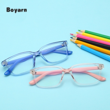 Boyarn Kids Blue Light Blocking Glasses TR90 Children's Optical Eyeglasses