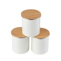 Airtight Bamboo Lid Stainless Steel Storage Jar