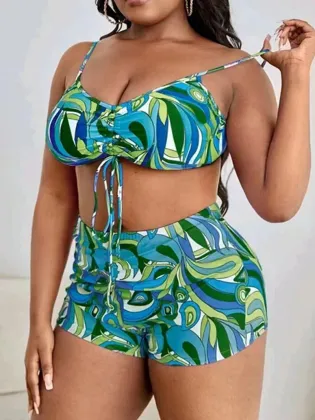 Wholesale Plus Size Bikini Swimsuits: XXL Cover Ups and Swimwear for Fat Women - RCJ-33A