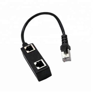 RJ45 Ethernet Splitter Cable - 1 Male to 2 Female LAN Connector