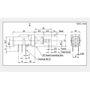 Spun series push switch