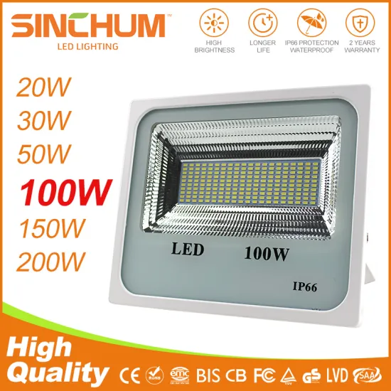 most powerful 100w die cast aluminium stadium outdoor lighting garden led flood light